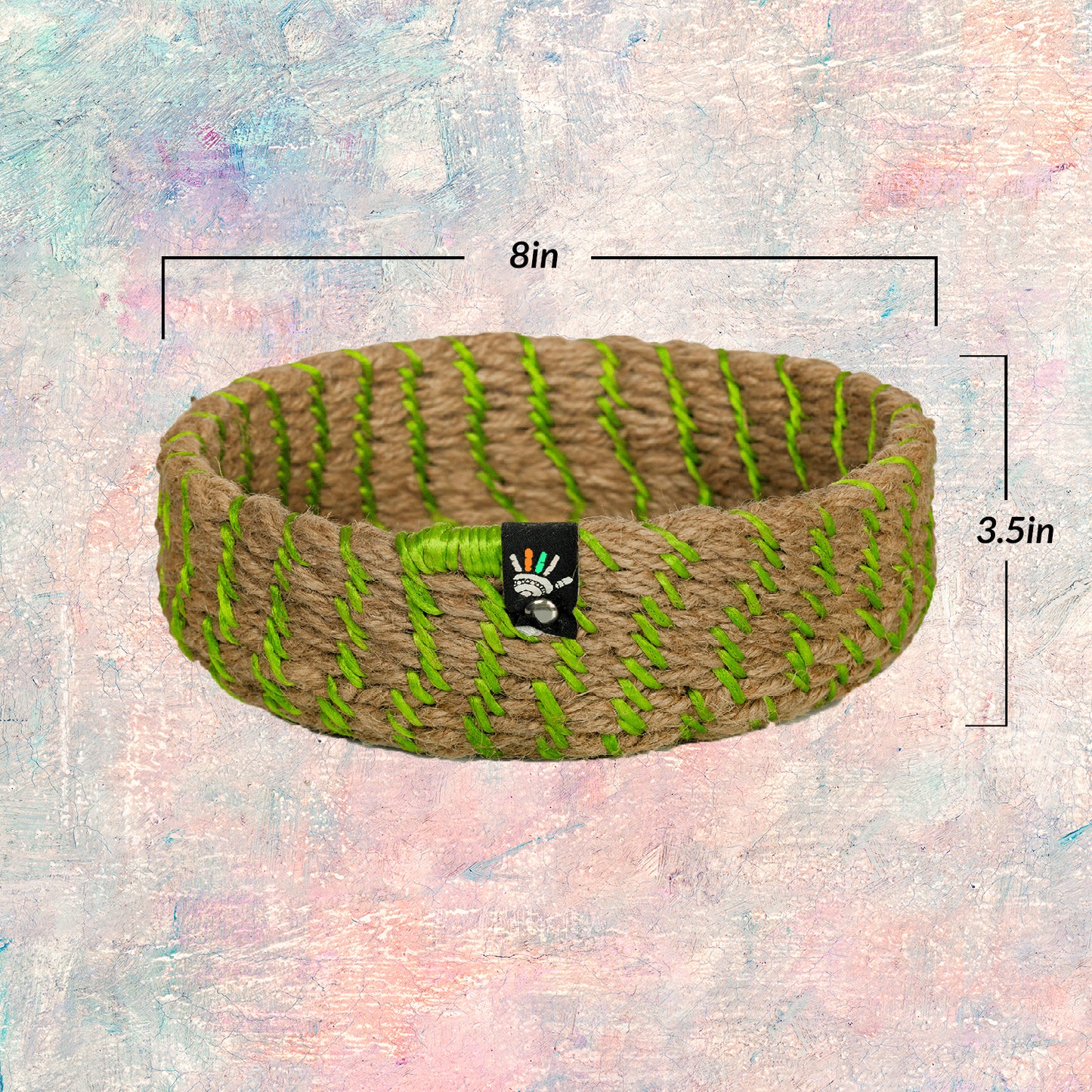 Happy Cultures 'Green' Jute Braided Basket