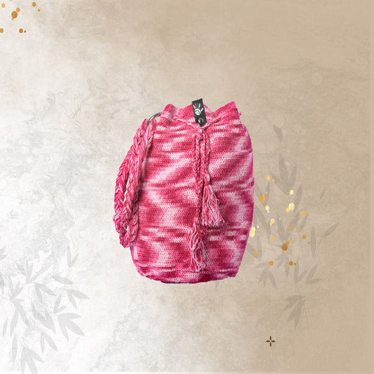 Happy Cultures Rose Pink Tassel Potli Bag