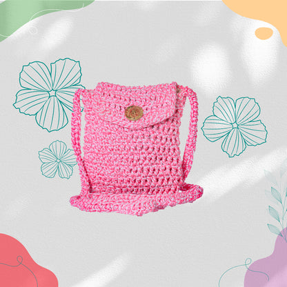 Happy Cultures Rose White Crocheted Sling Bag