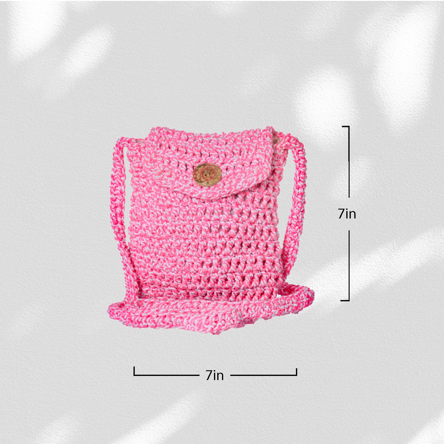 Happy Cultures Rose White Crocheted Sling Bag