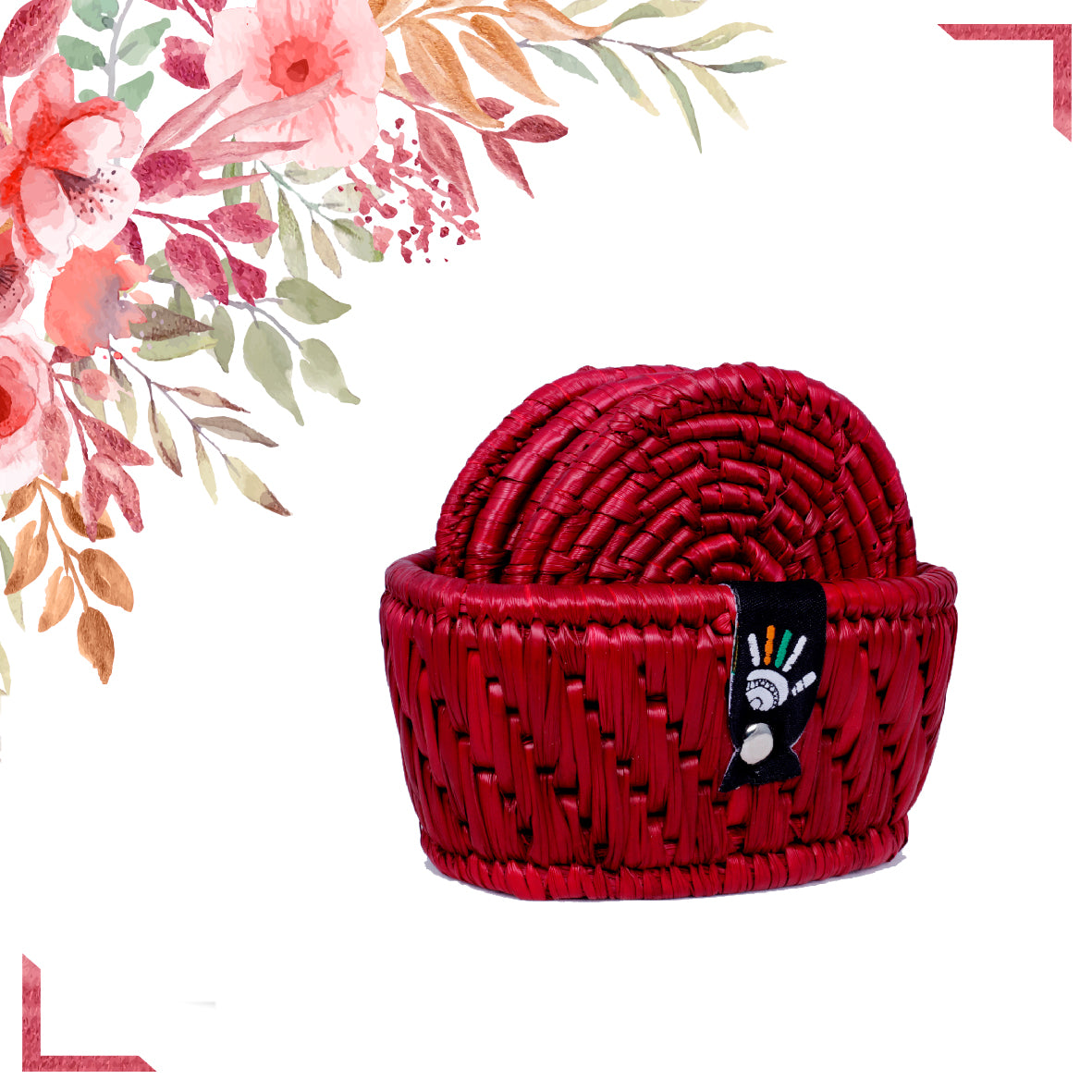 Ruby Grass Fiber Coaster