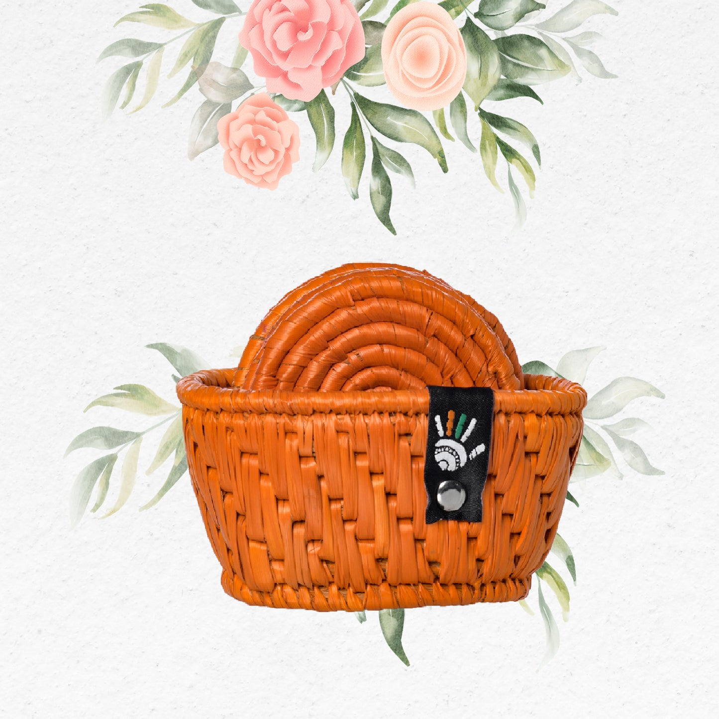 Tangerine Grass Fiber Coaster