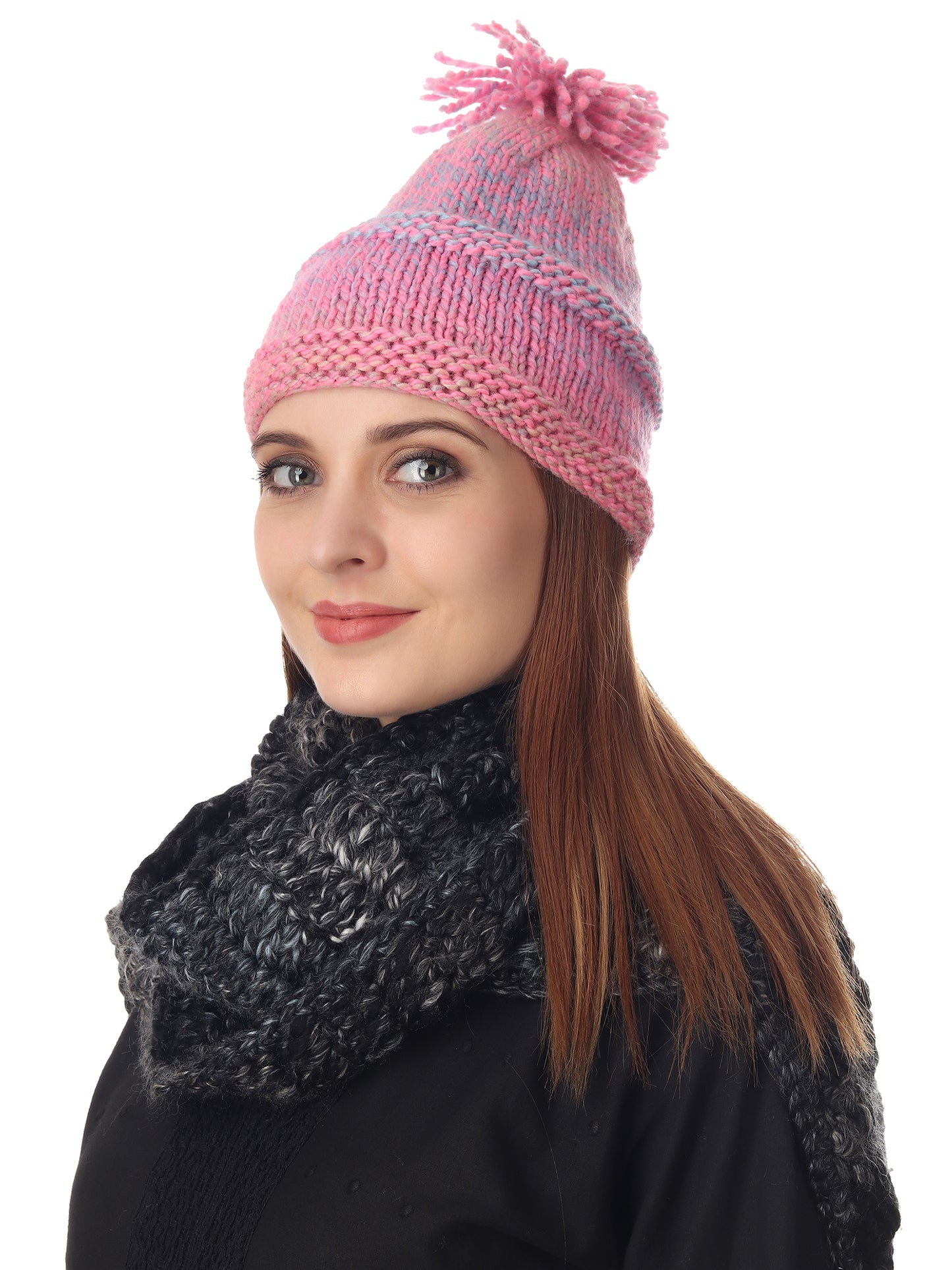 Pink Crocheted Beanie - Happy Cultures